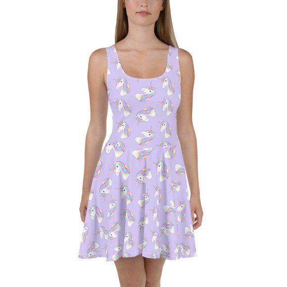 Plus Size Unicorn Pin Up Dress - Picture 1 of 9